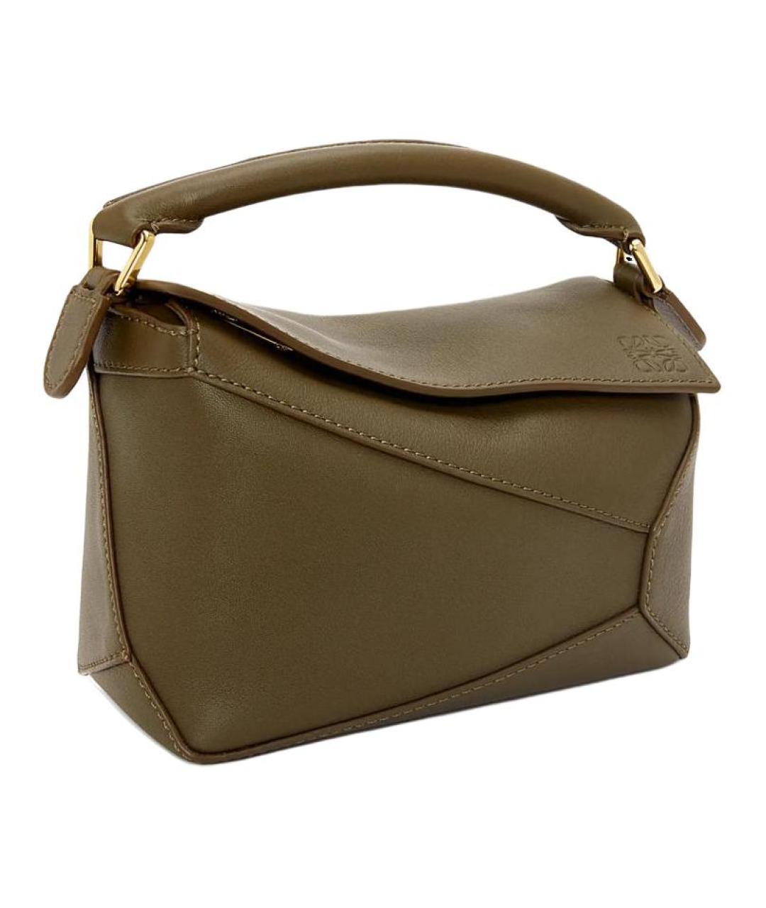LOEWE Зеленая кожаная сумка через плечо, фото 3