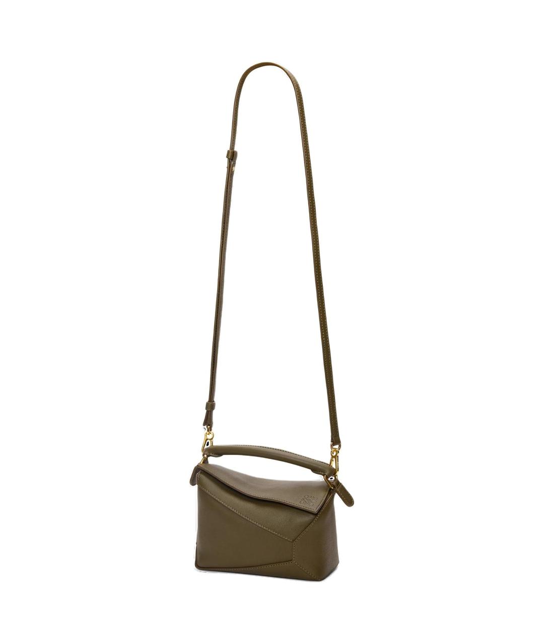 LOEWE Зеленая кожаная сумка через плечо, фото 2