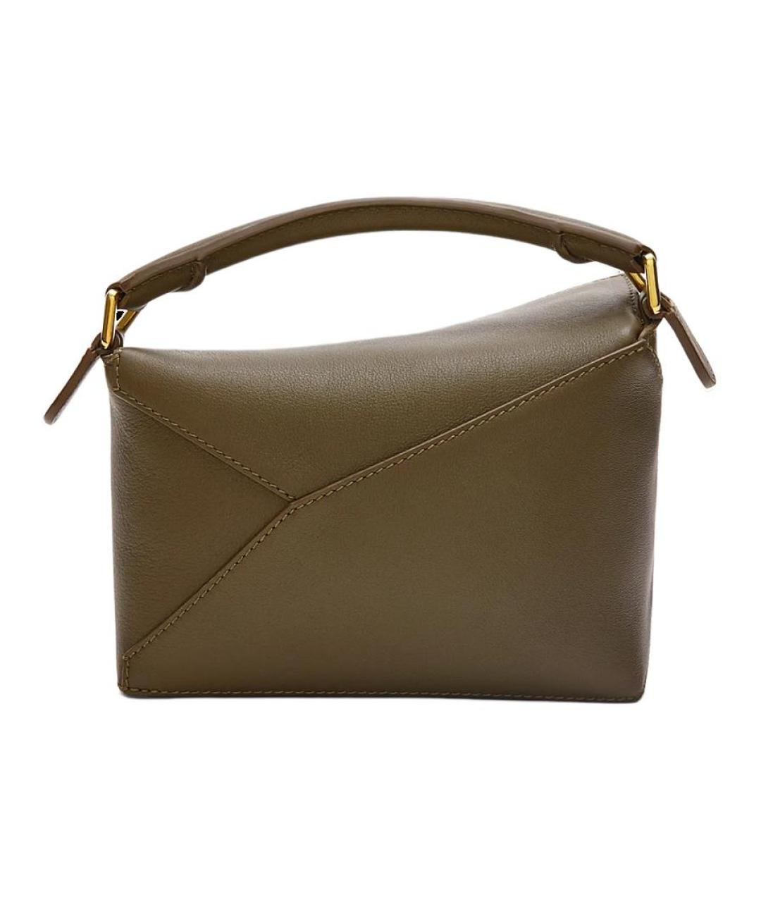 LOEWE Зеленая кожаная сумка через плечо, фото 5