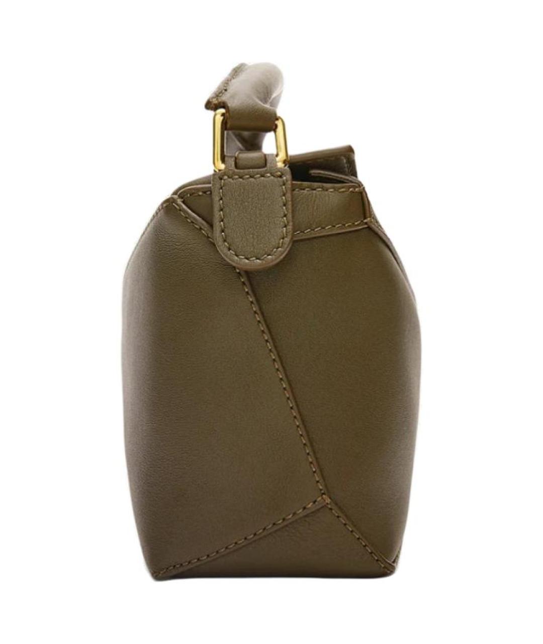 LOEWE Зеленая кожаная сумка через плечо, фото 4