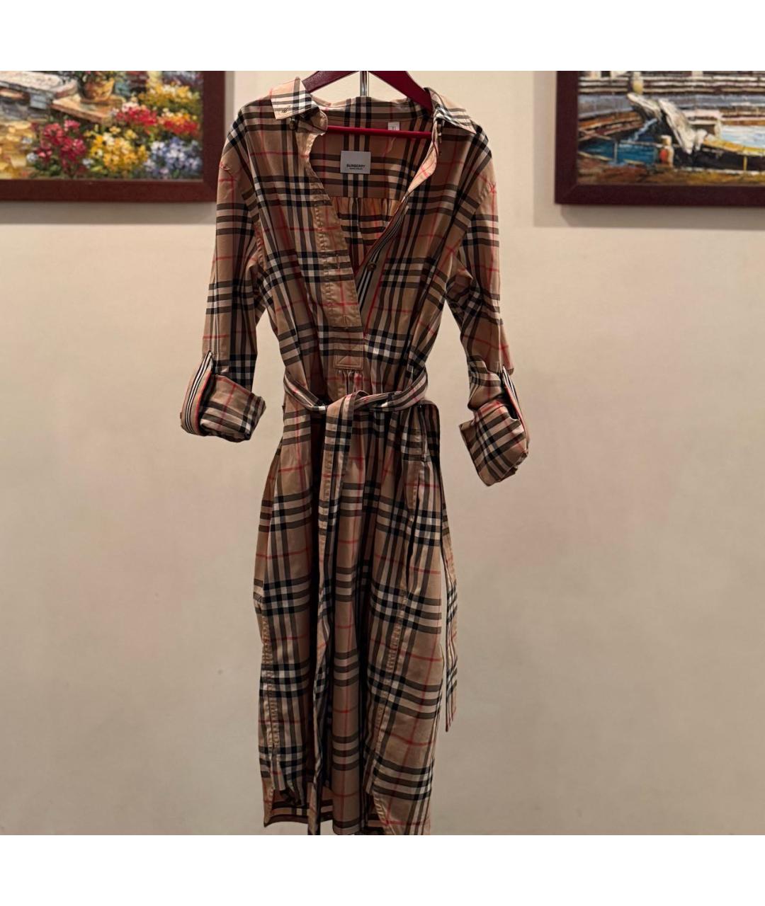 BURBERRY Хлопковое повседневное платье, фото 5