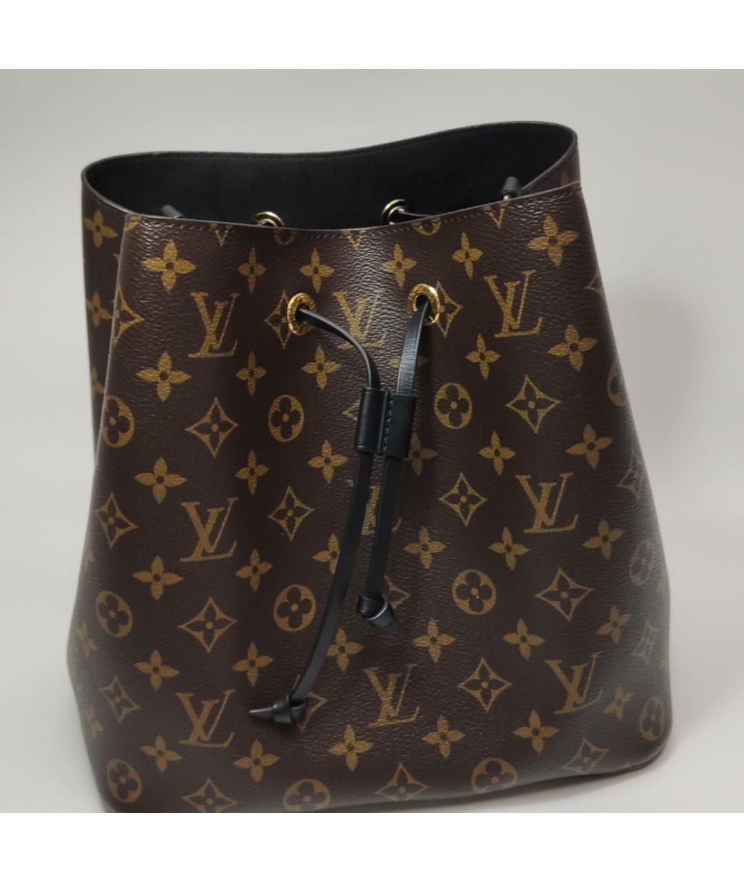 LOUIS VUITTON Коричневая кожаная сумка тоут, фото 6