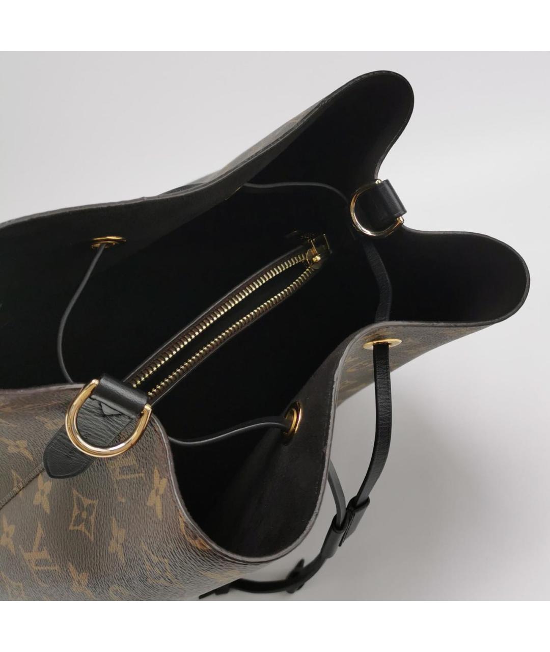 LOUIS VUITTON Коричневая кожаная сумка тоут, фото 5