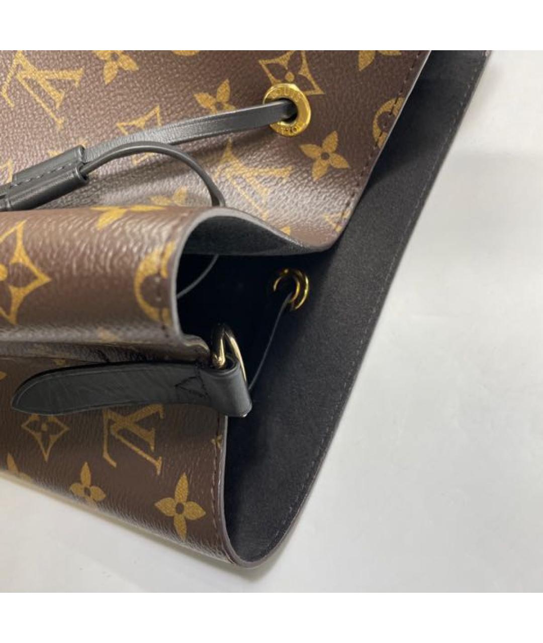 LOUIS VUITTON Коричневая кожаная сумка тоут, фото 8