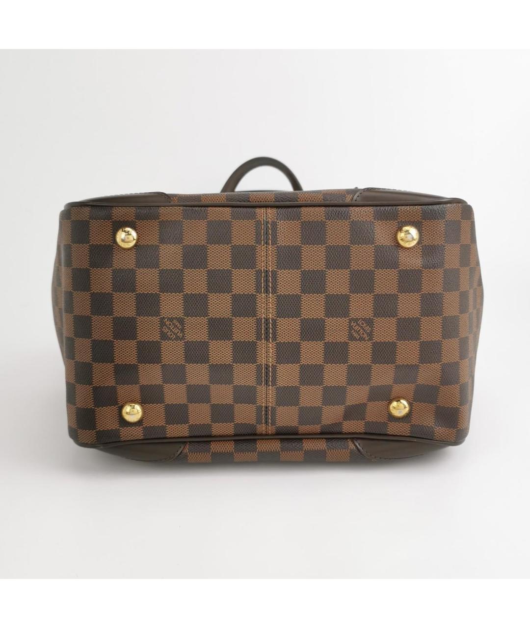 LOUIS VUITTON Коричневая кожаная сумка через плечо, фото 4