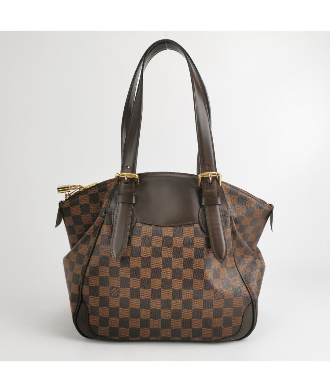 LOUIS VUITTON Коричневая кожаная сумка через плечо, фото 3