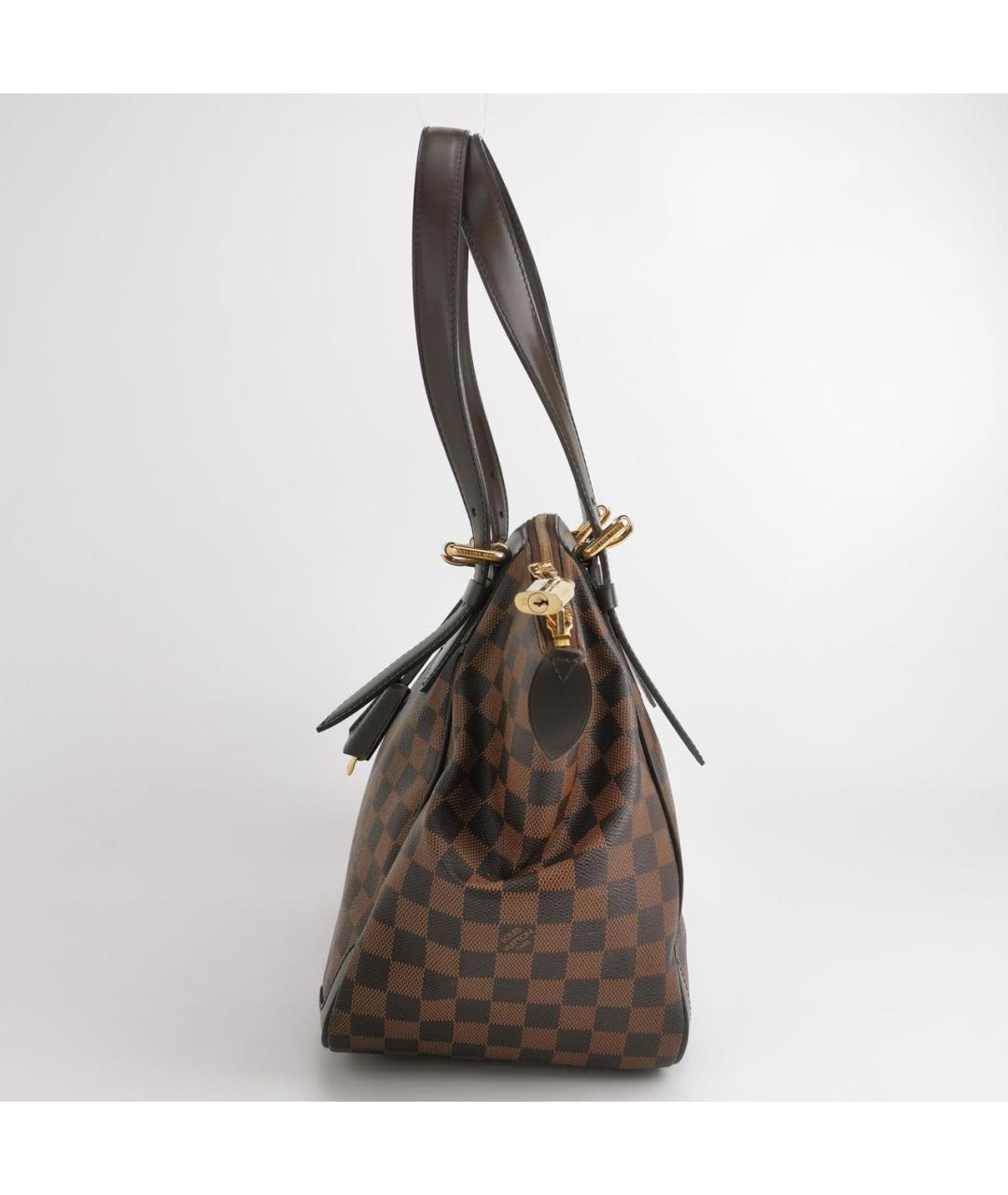 LOUIS VUITTON Коричневая кожаная сумка через плечо, фото 2