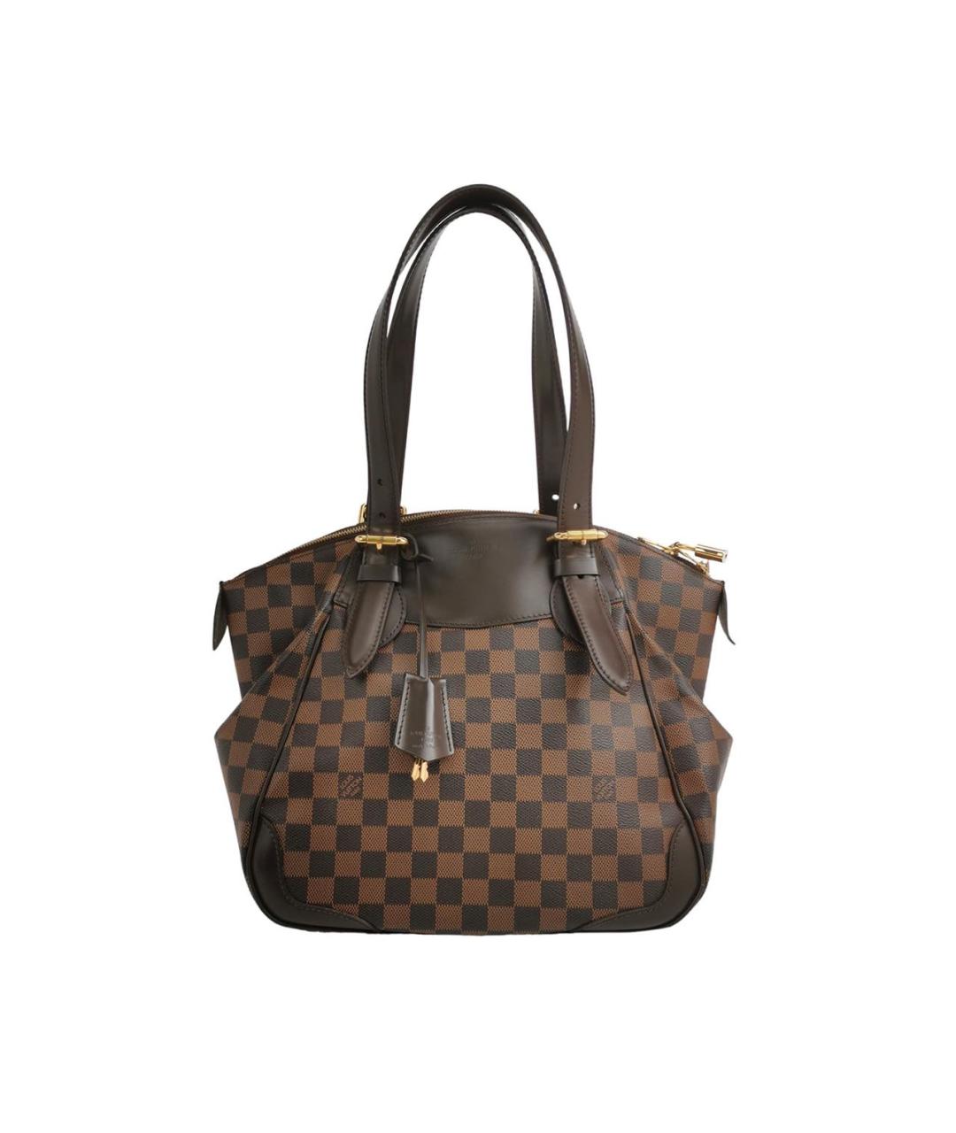 LOUIS VUITTON Коричневая кожаная сумка через плечо, фото 1