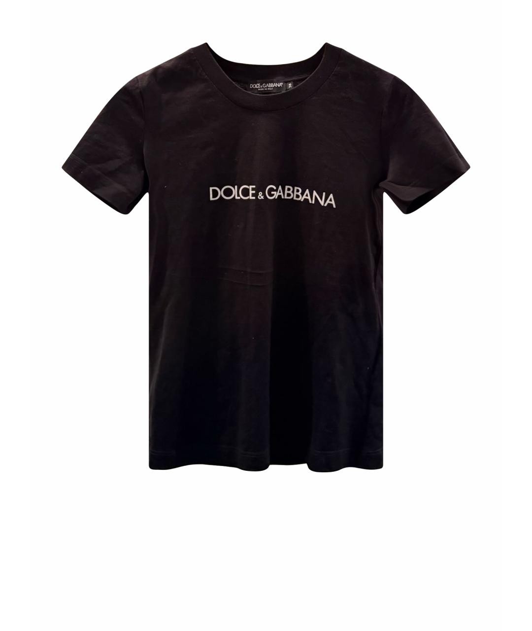 DOLCE&GABBANA Черная хлопковая футболка, фото 1
