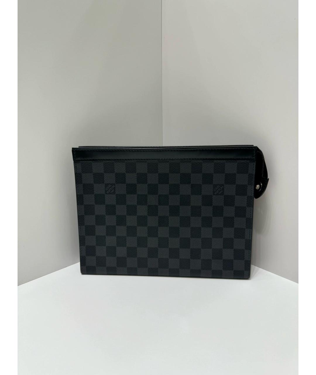 LOUIS VUITTON Черная барсетка, фото 5
