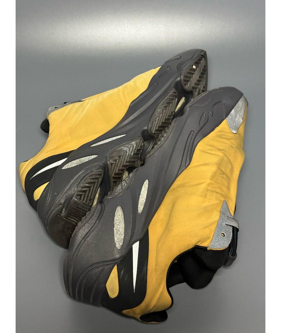 ADIDAS YEEZY Желтые синтетические низкие кроссовки / кеды, фото 8