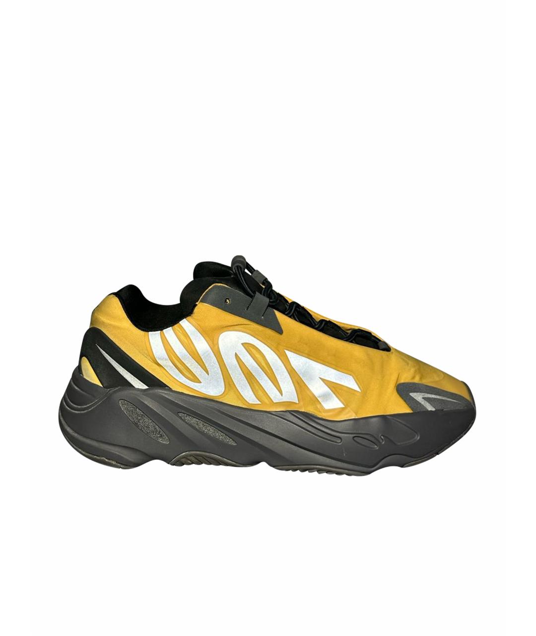 ADIDAS YEEZY Желтые синтетические низкие кроссовки / кеды, фото 1