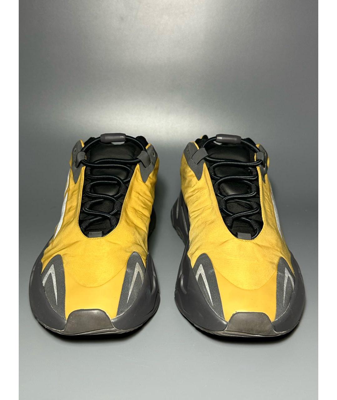 ADIDAS YEEZY Желтые синтетические низкие кроссовки / кеды, фото 2