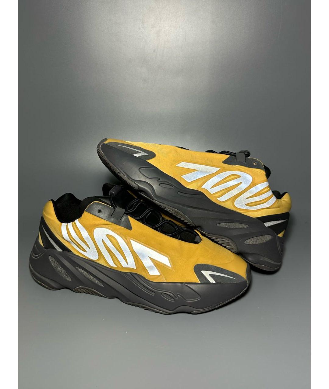 ADIDAS YEEZY Желтые синтетические низкие кроссовки / кеды, фото 6
