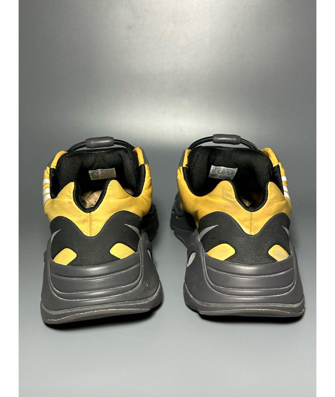 ADIDAS YEEZY Желтые синтетические низкие кроссовки / кеды, фото 4