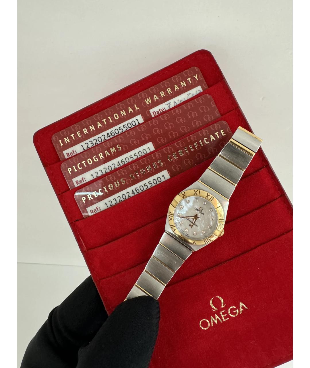 OMEGA Серебряные металлические часы, фото 4