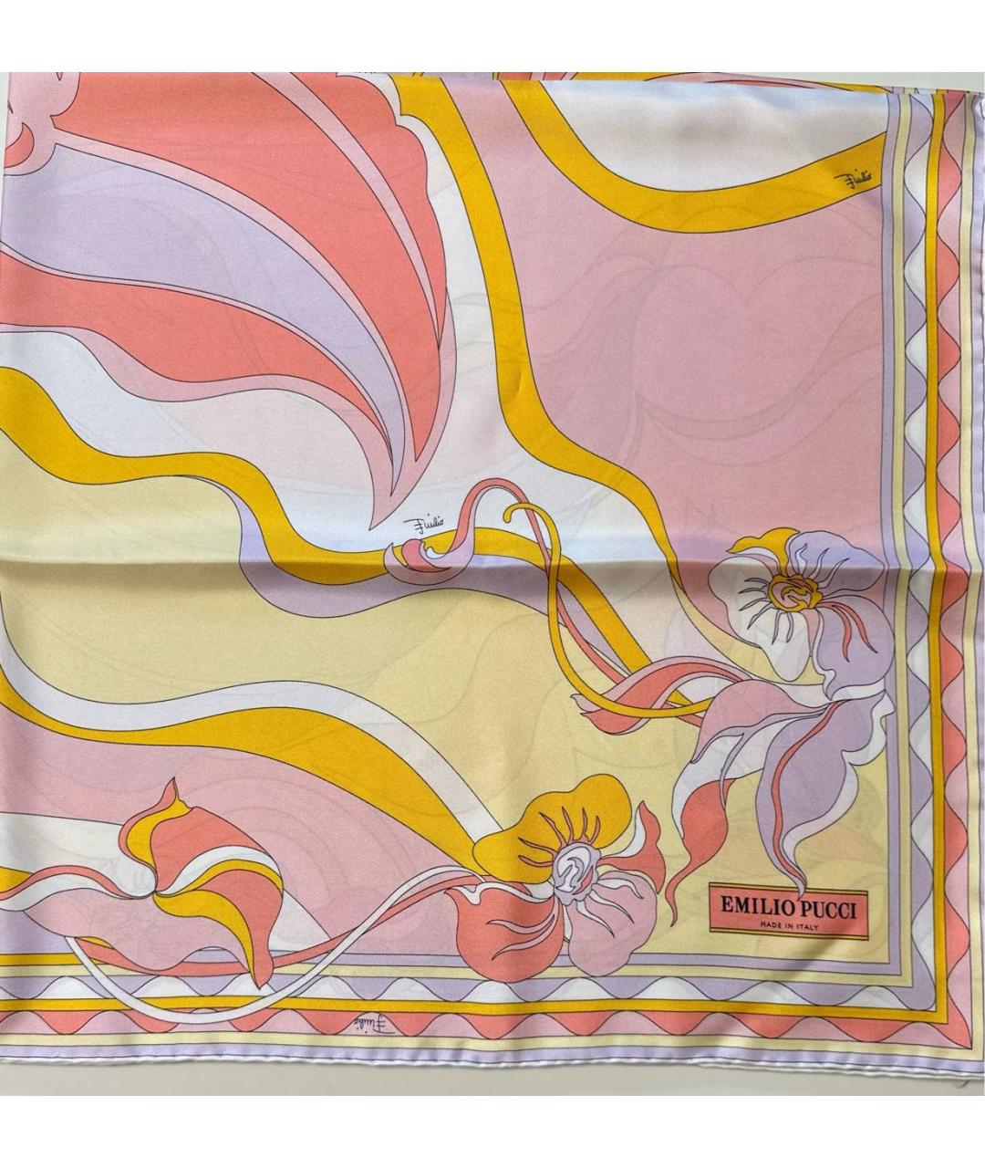 EMILIO PUCCI Мульти шелковый платок, фото 8