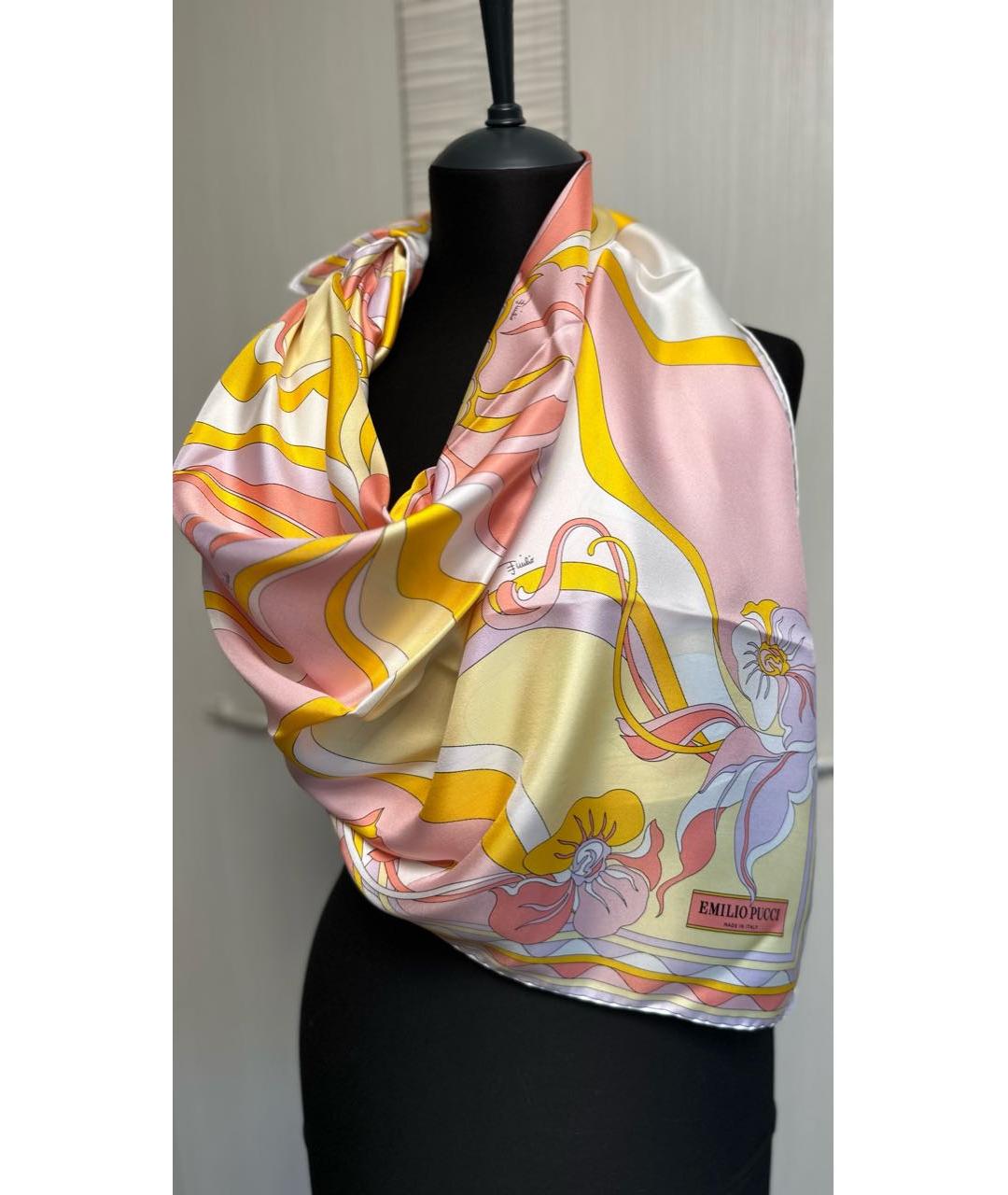 EMILIO PUCCI Мульти шелковый платок, фото 2