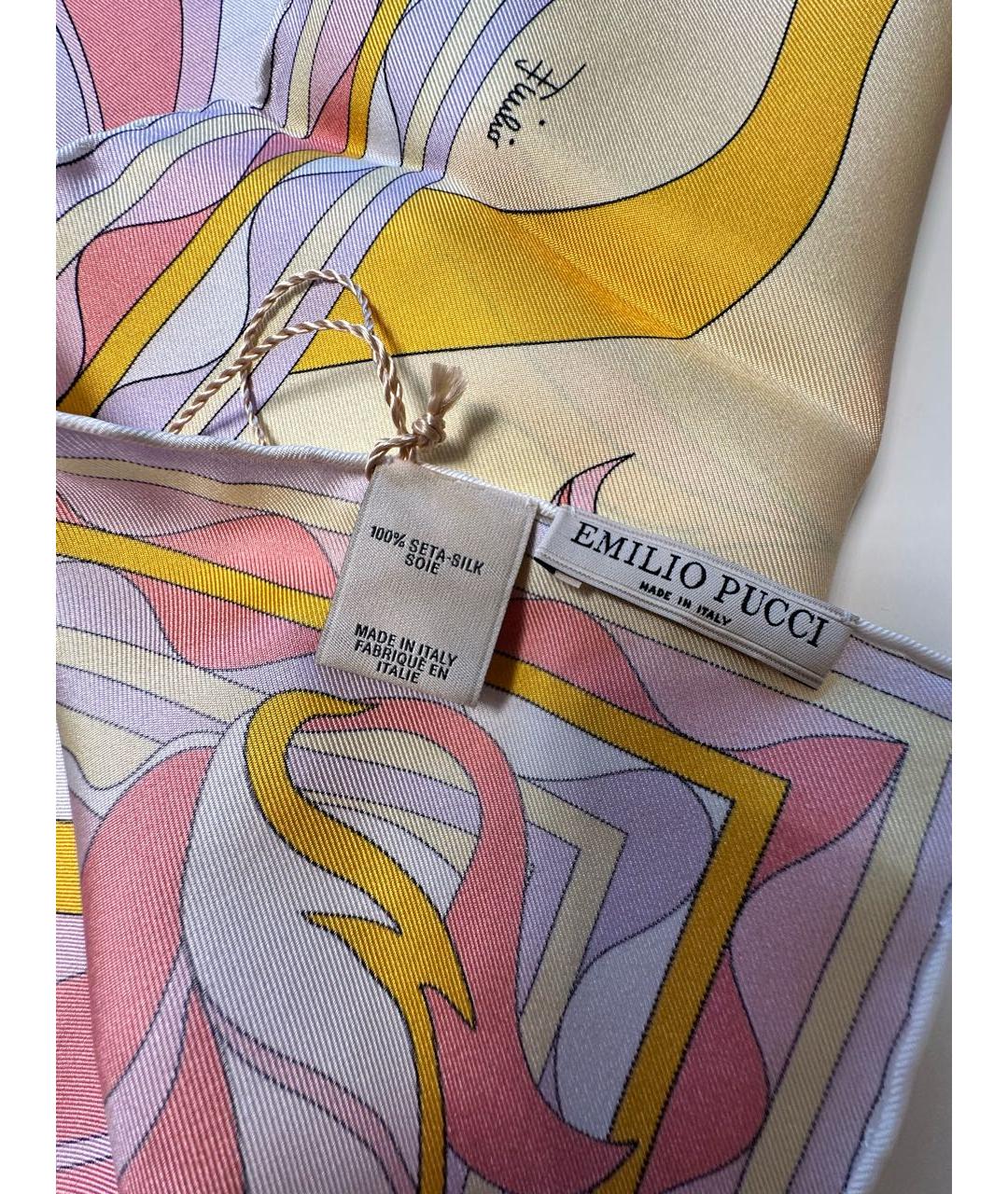EMILIO PUCCI Мульти шелковый платок, фото 5