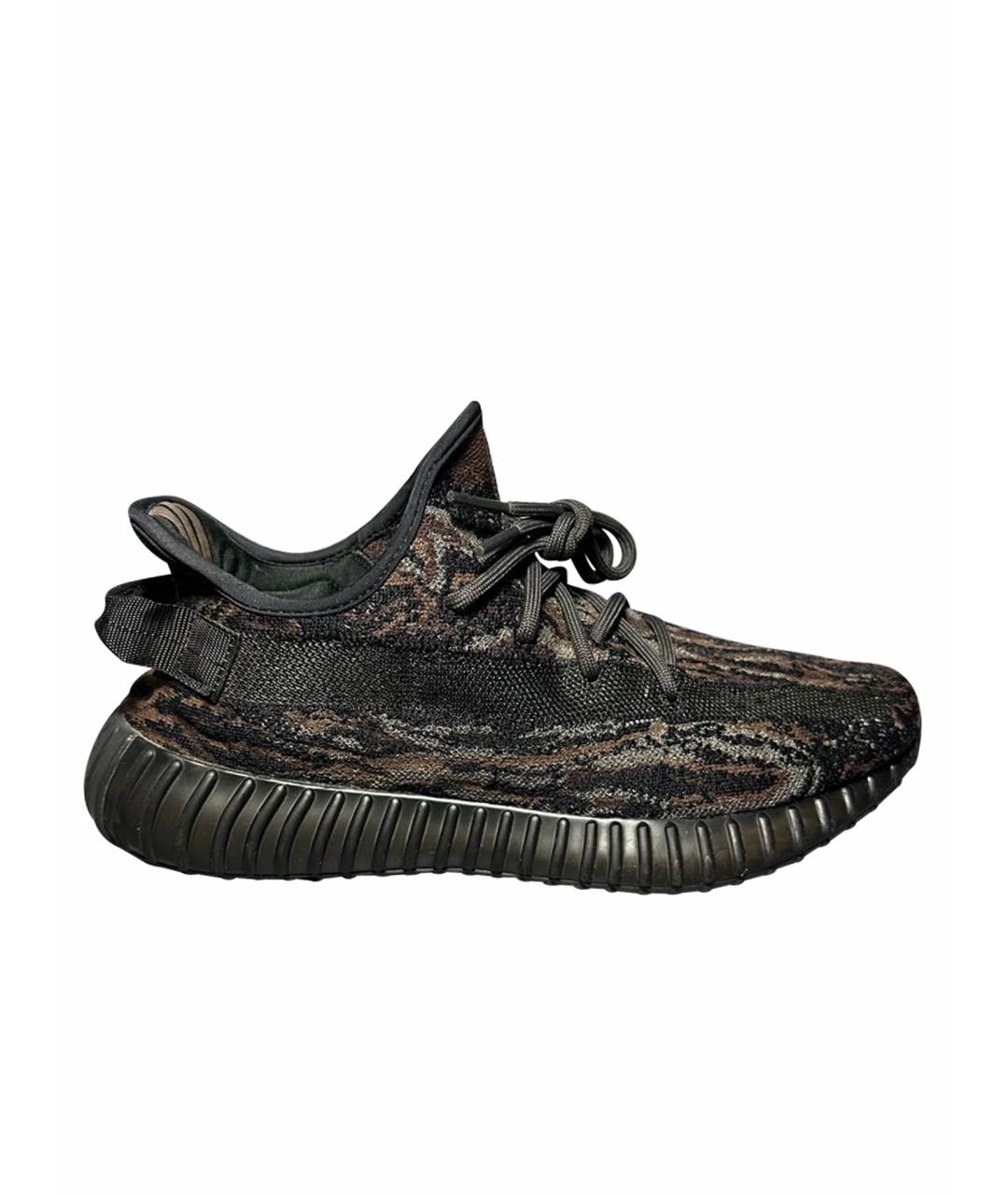 ADIDAS YEEZY Черные синтетические низкие кроссовки / кеды, фото 1