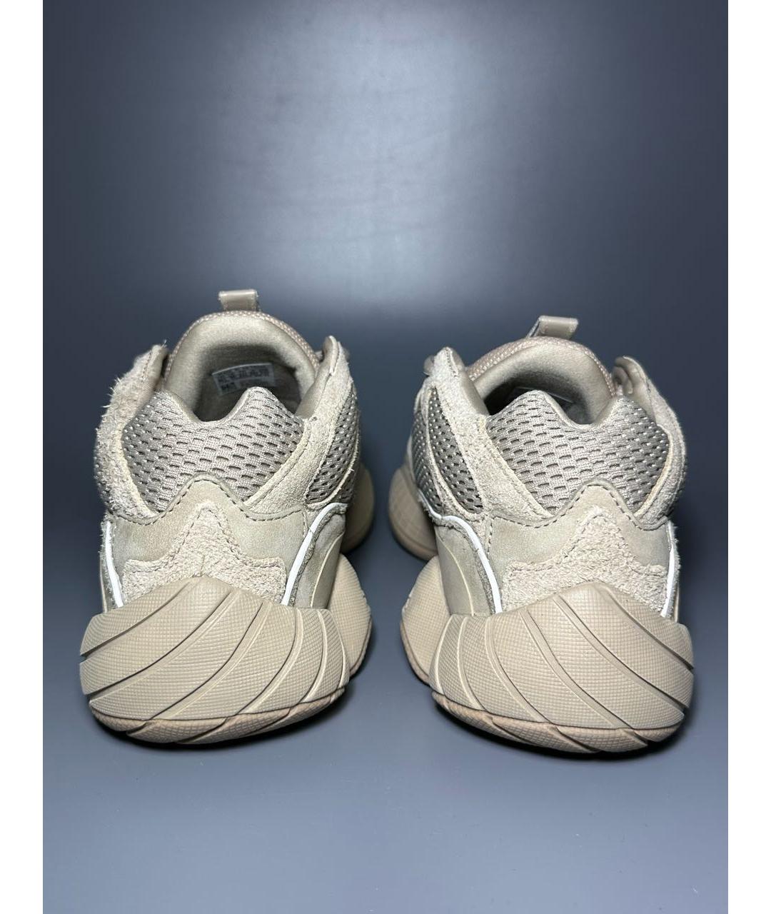 ADIDAS YEEZY Бежевые замшевые низкие кроссовки / кеды, фото 4