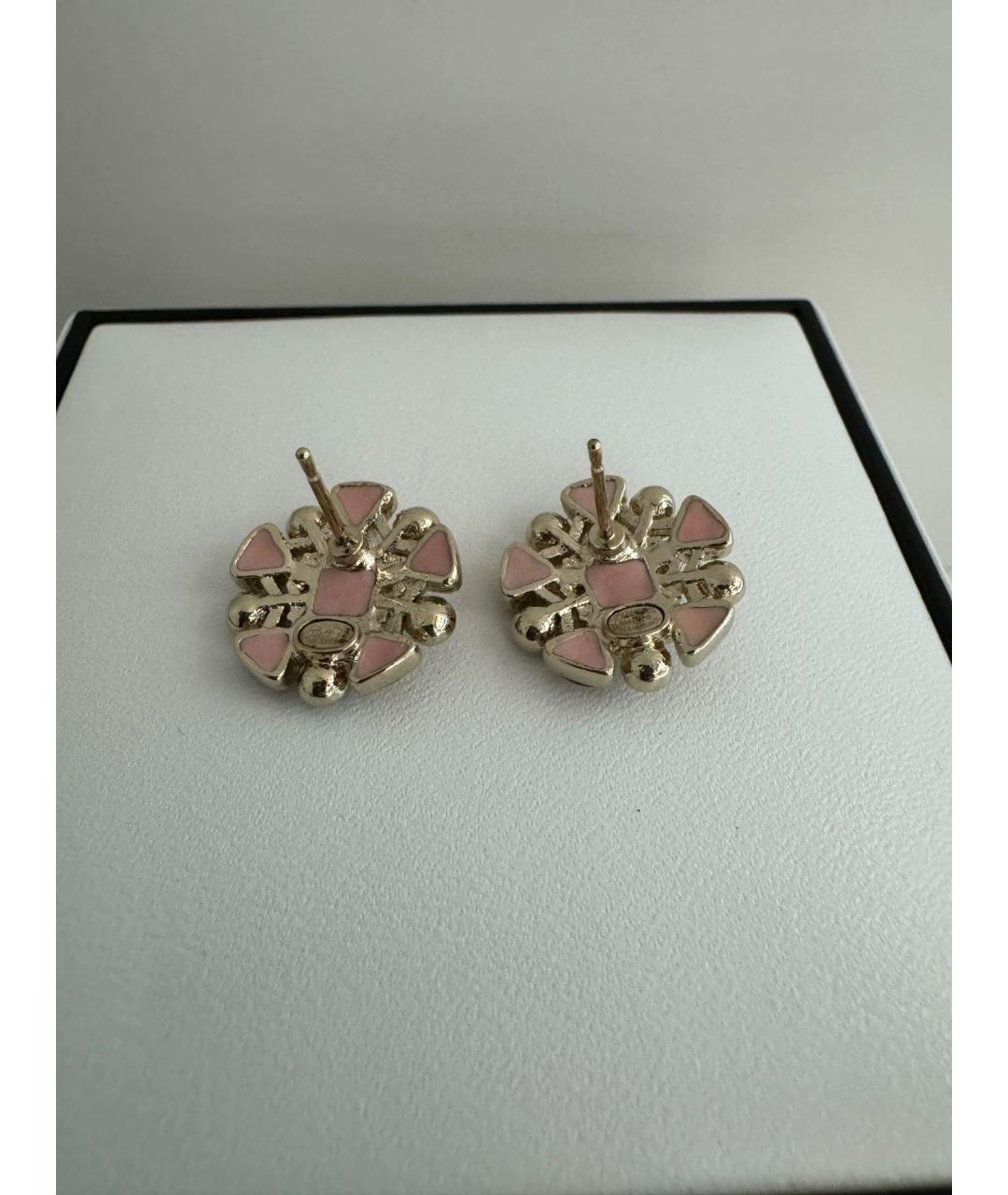 CHANEL Розовые серьги, фото 2