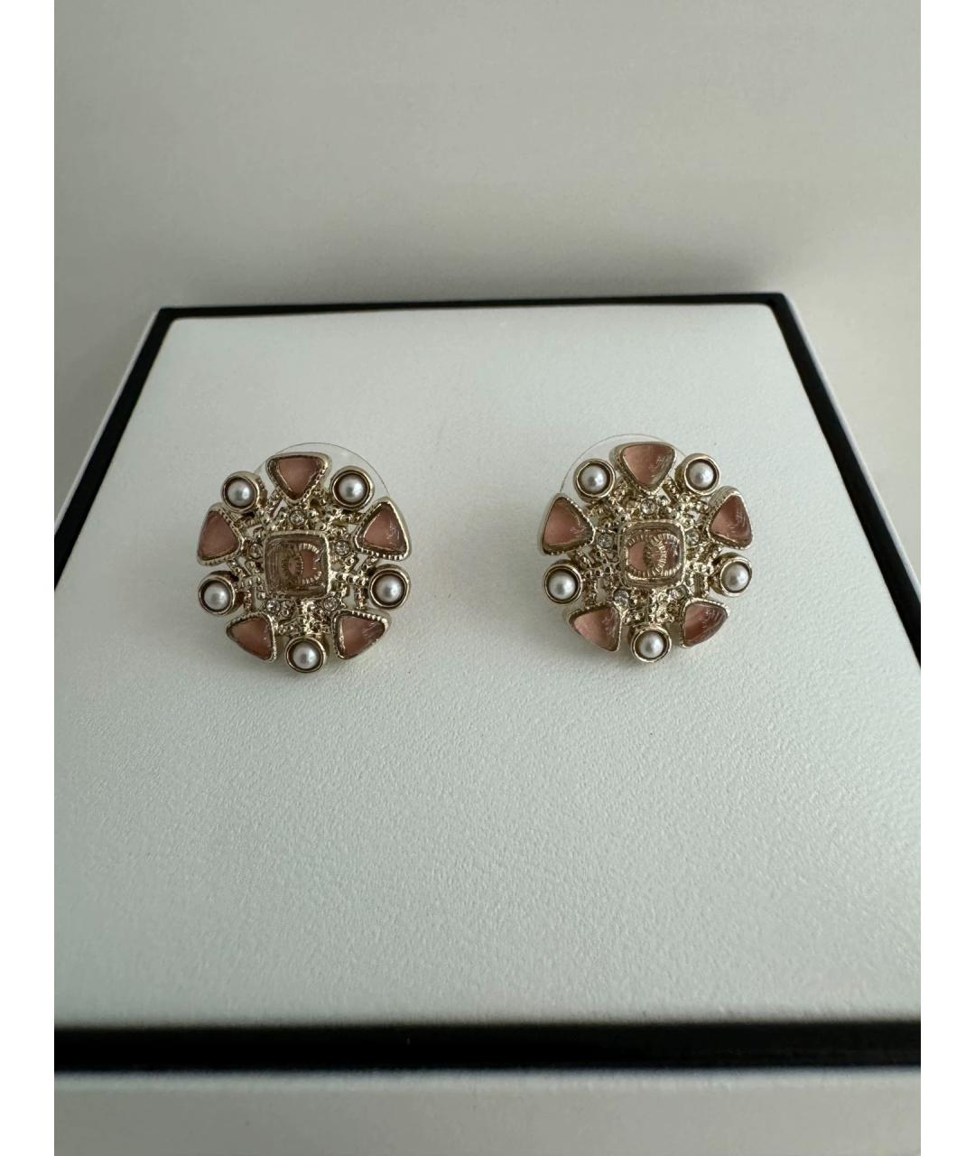 CHANEL Розовые серьги, фото 3