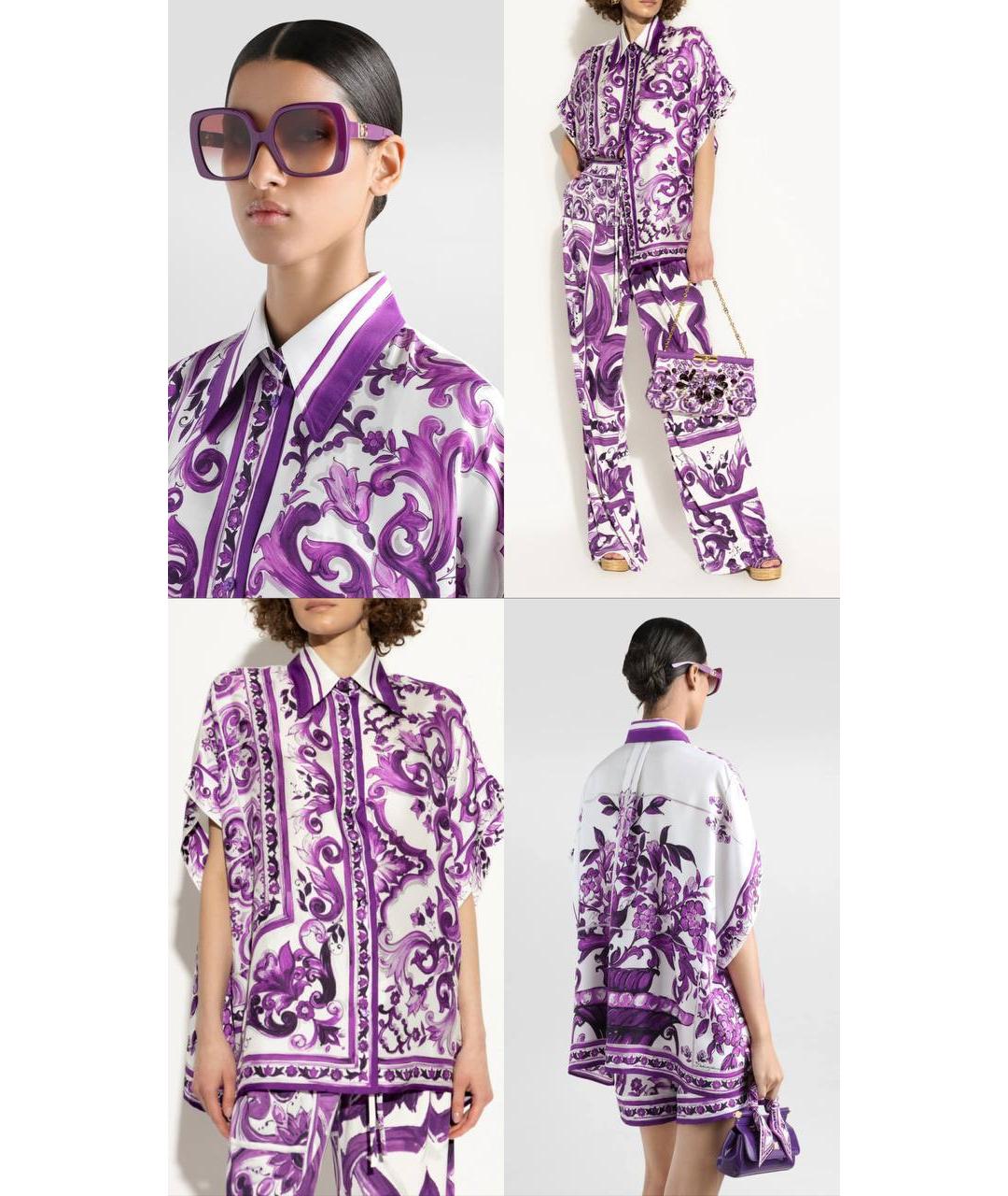 DOLCE&GABBANA Мульти шелковая рубашка, фото 5