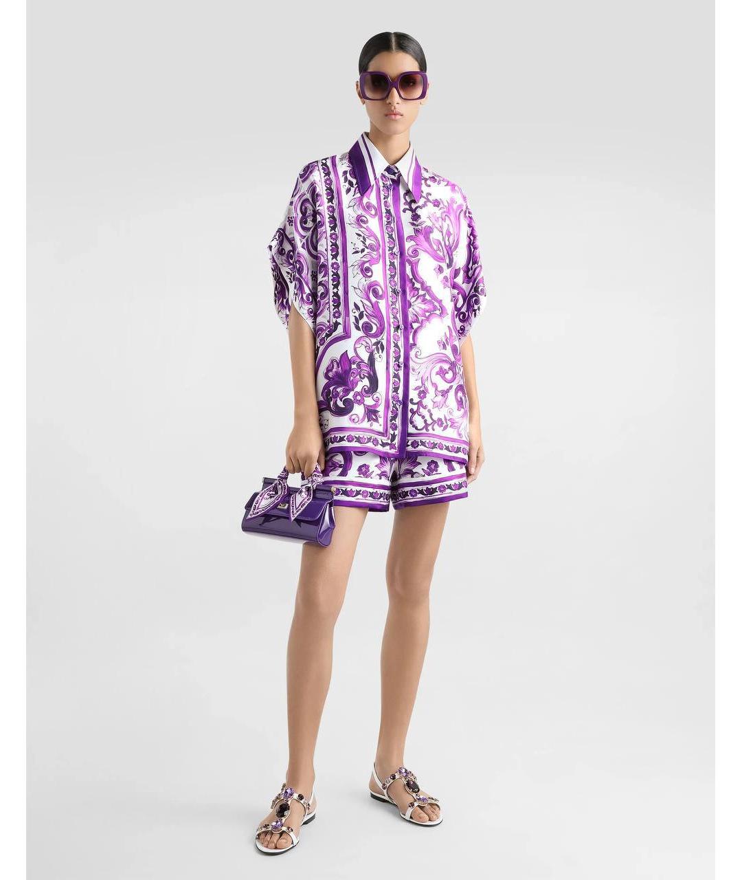 DOLCE&GABBANA Мульти шелковая рубашка, фото 3