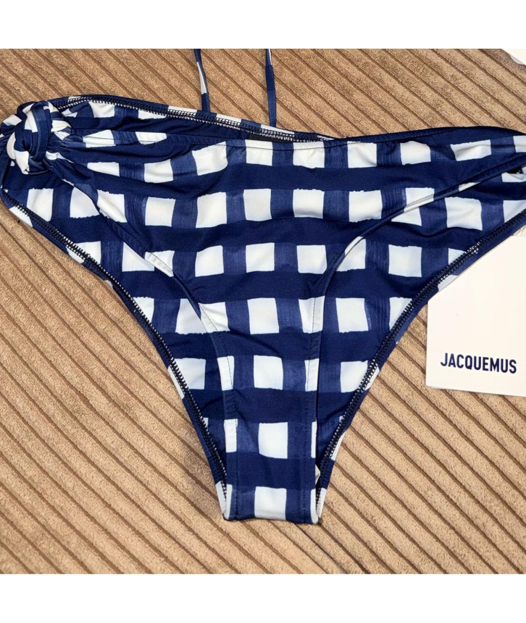 JACQUEMUS Темно-синий полиэстеровый купальник, фото 3