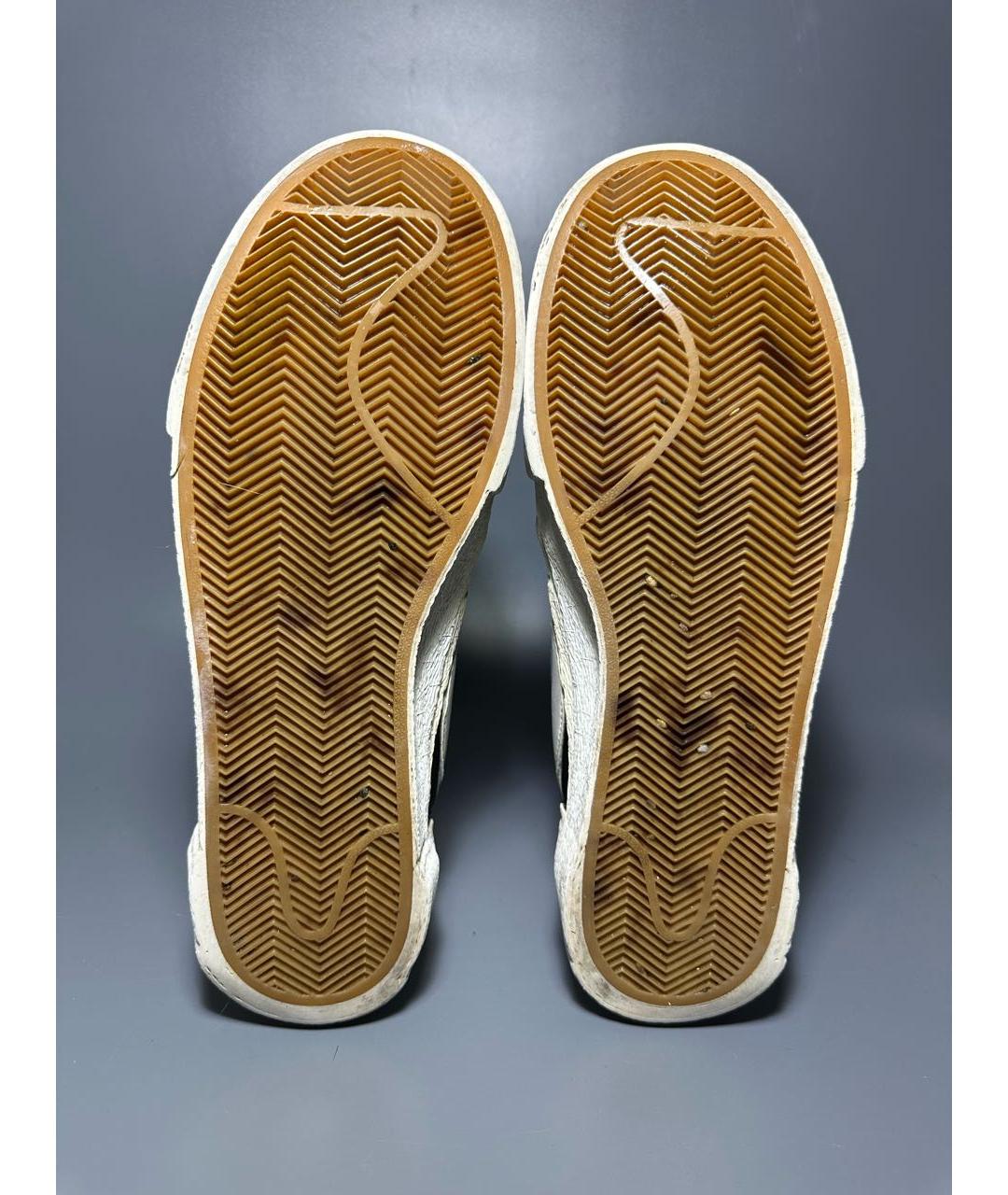 NIKE Синие кожаные низкие кроссовки / кеды, фото 8