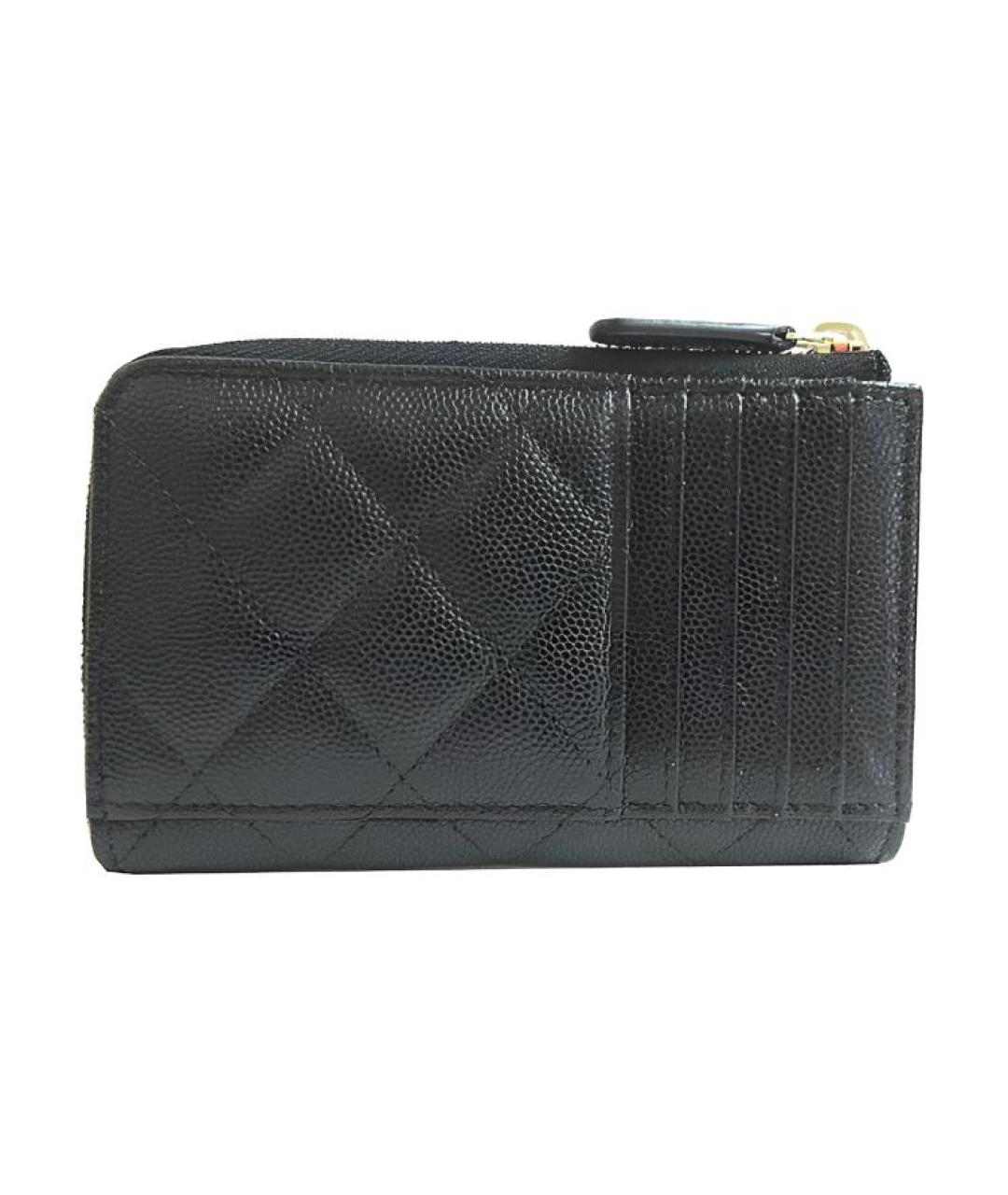 CHANEL Черный кожаный кошелек, фото 2