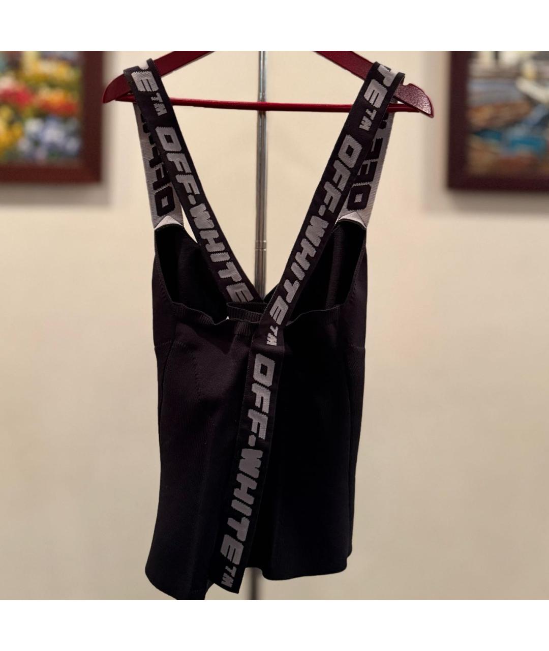 OFF-WHITE Черная вискозная майка, фото 2