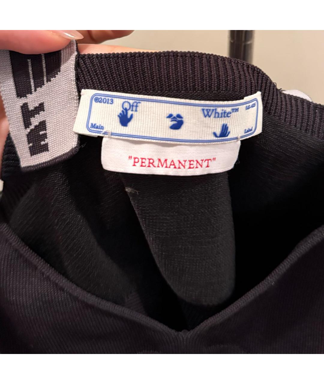 OFF-WHITE Черная вискозная майка, фото 3
