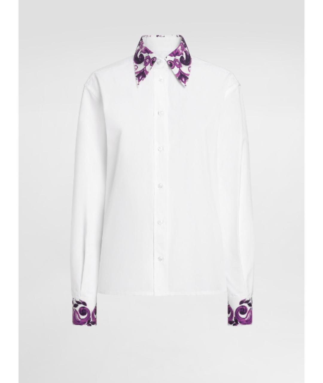 DOLCE&GABBANA Белая хлопковая рубашка, фото 7