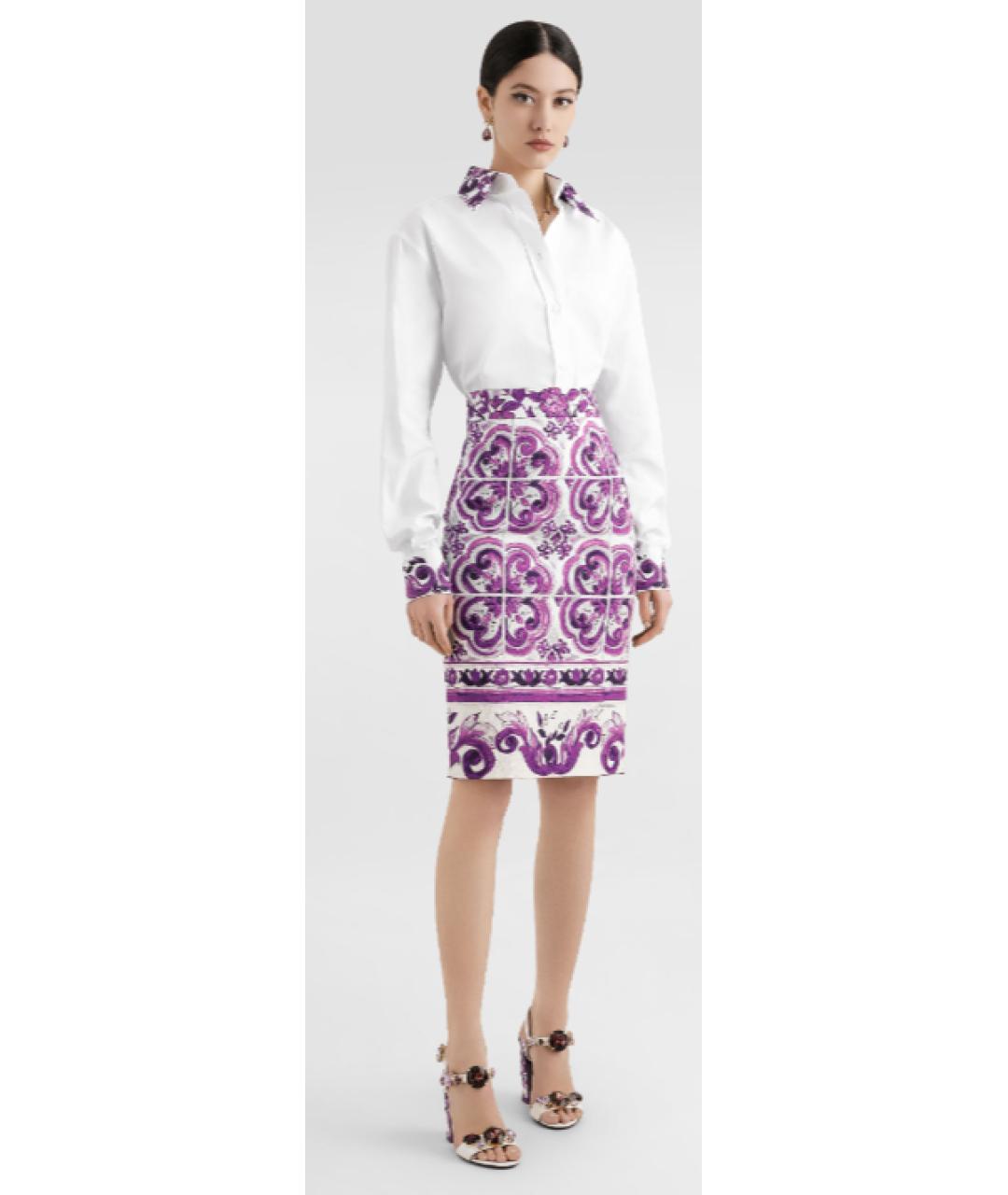 DOLCE&GABBANA Белая хлопковая рубашка, фото 6