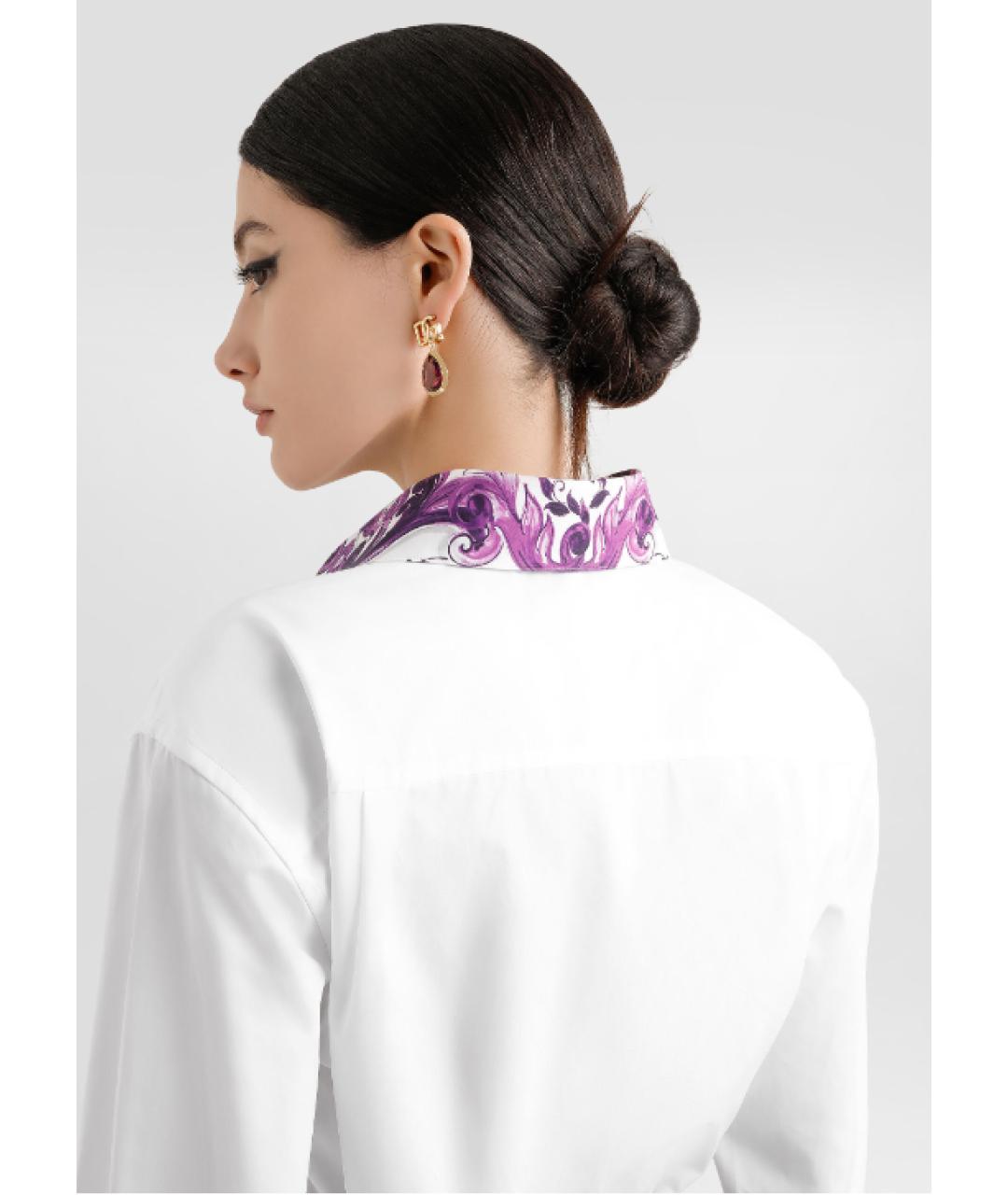 DOLCE&GABBANA Белая хлопковая рубашка, фото 3