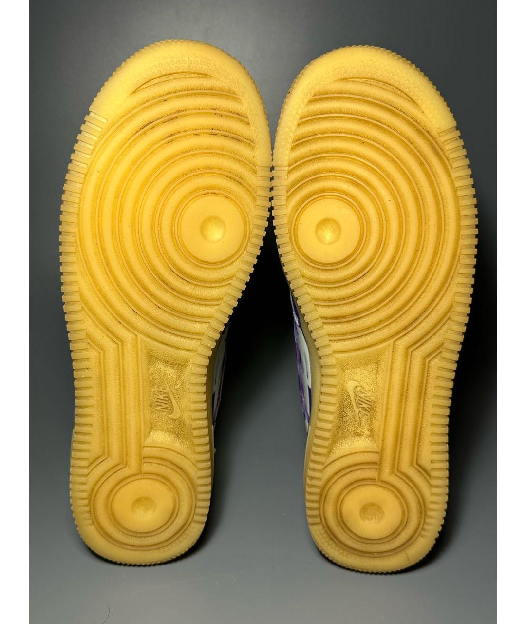NIKE Фиолетовые кожаные низкие кроссовки / кеды, фото 8