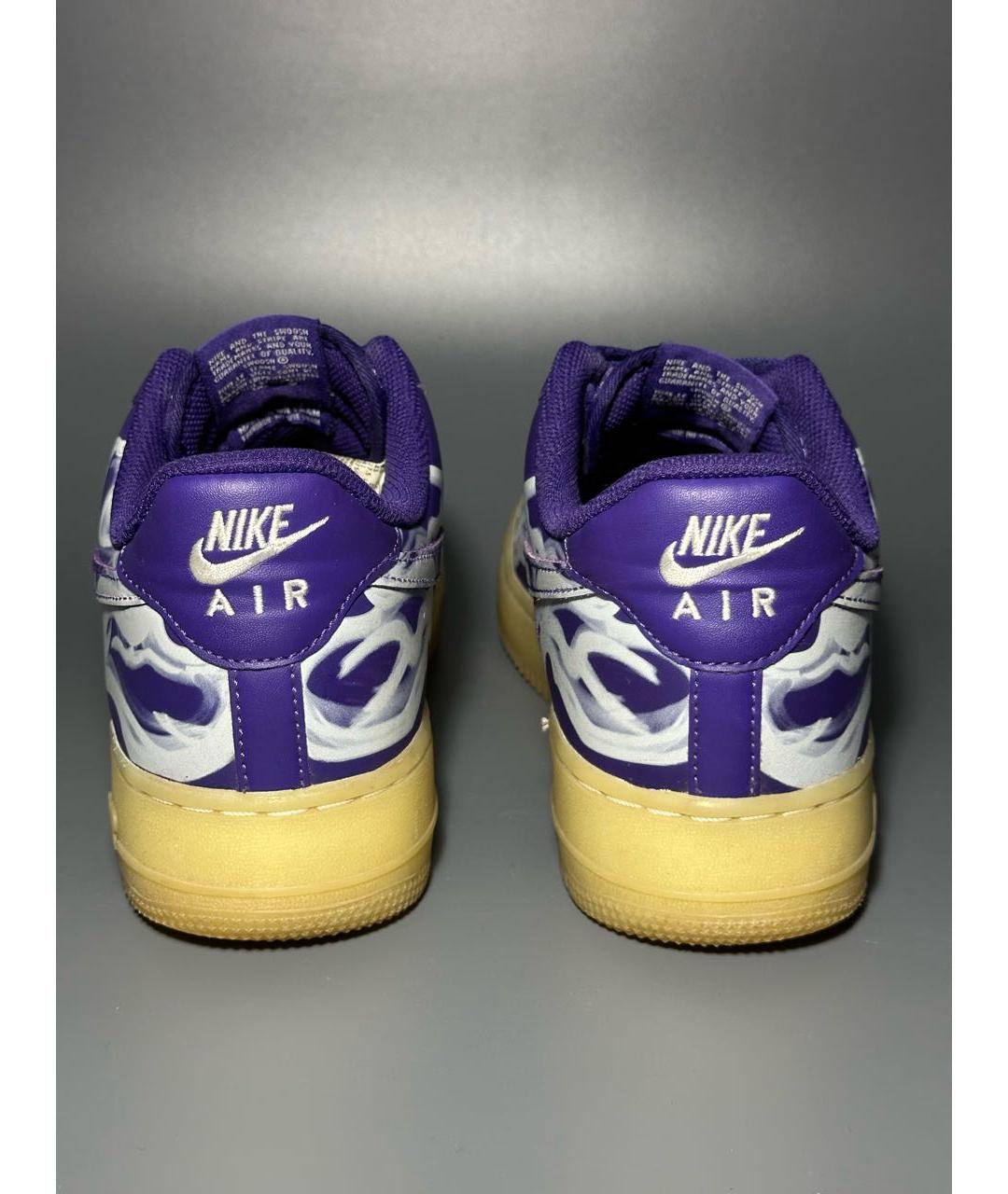 NIKE Фиолетовые кожаные низкие кроссовки / кеды, фото 4