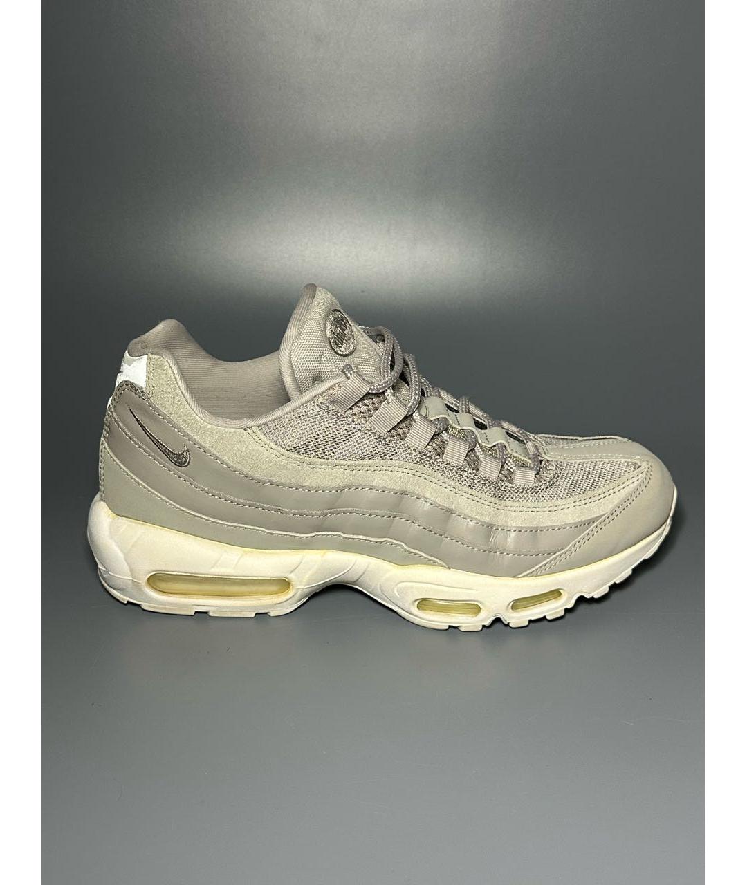 NIKE Серые нубуковые низкие кроссовки / кеды, фото 9