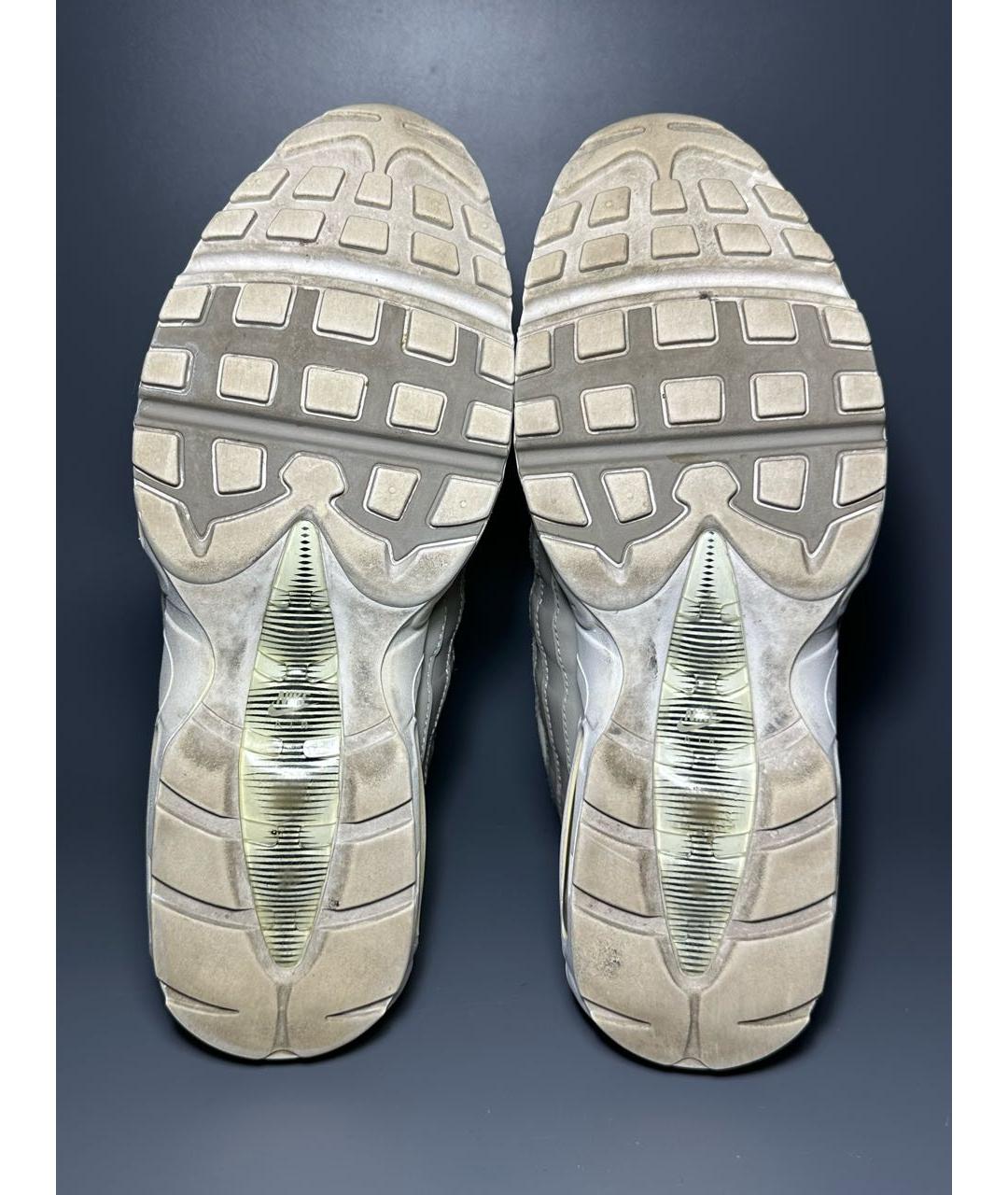 NIKE Серые нубуковые низкие кроссовки / кеды, фото 8