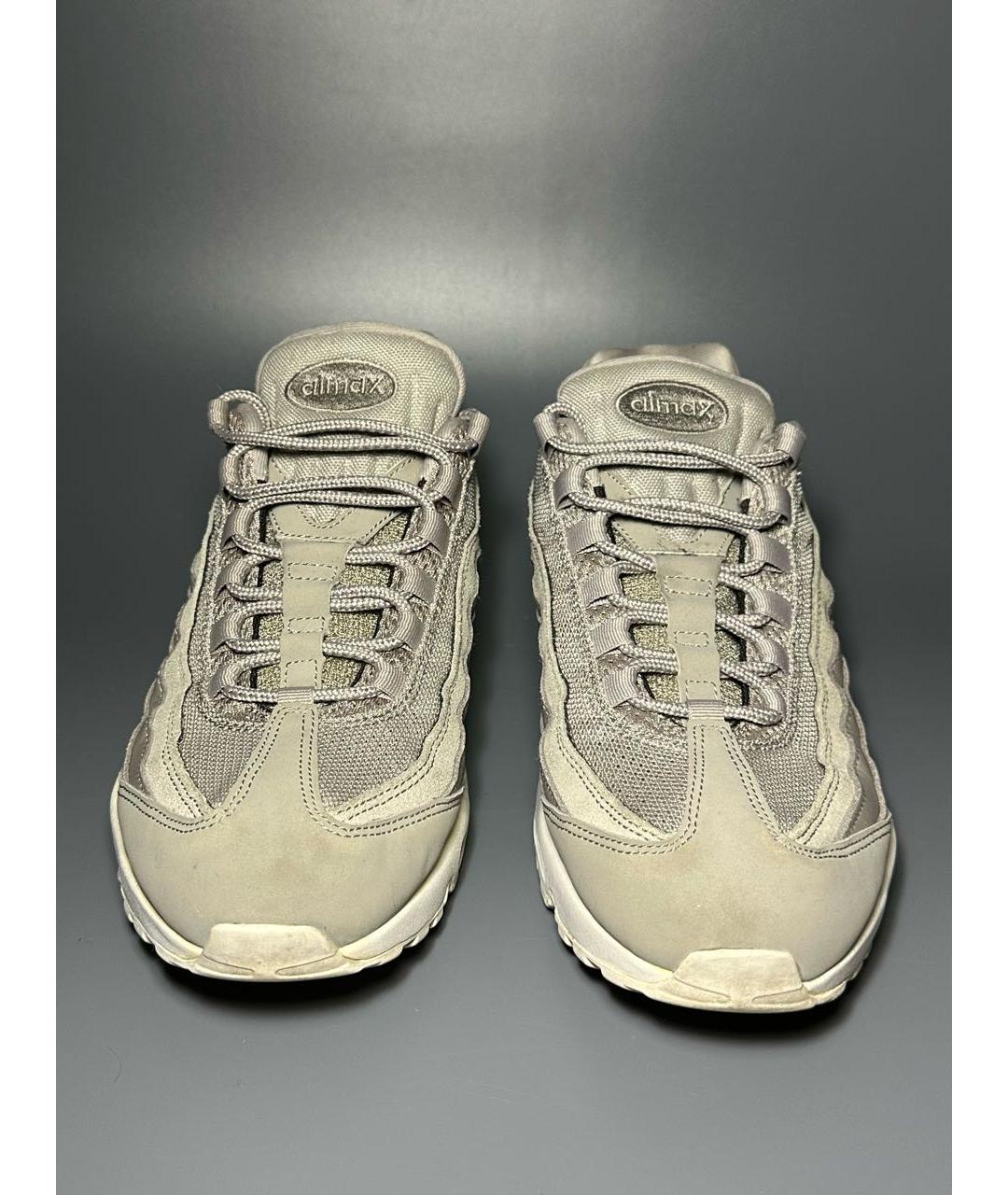 NIKE Серые нубуковые низкие кроссовки / кеды, фото 2