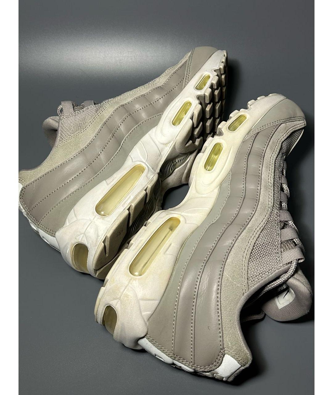 NIKE Серые нубуковые низкие кроссовки / кеды, фото 7