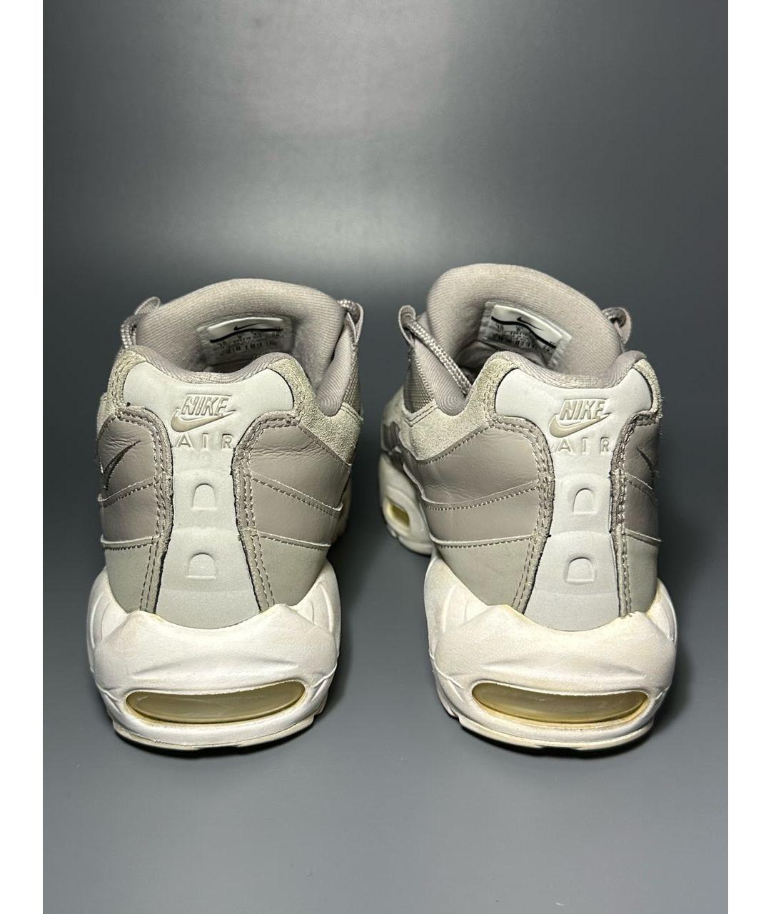NIKE Серые нубуковые низкие кроссовки / кеды, фото 4