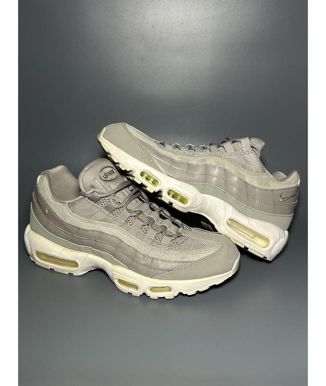 NIKE Серые нубуковые низкие кроссовки / кеды, фото 6