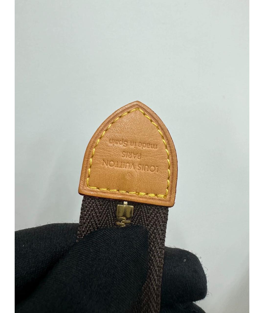 LOUIS VUITTON Коричневая кожаная барсетка, фото 6