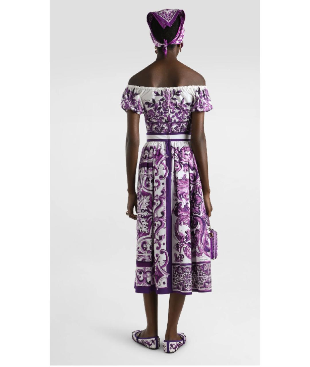 DOLCE&GABBANA Мульти хлопковая юбка миди, фото 7