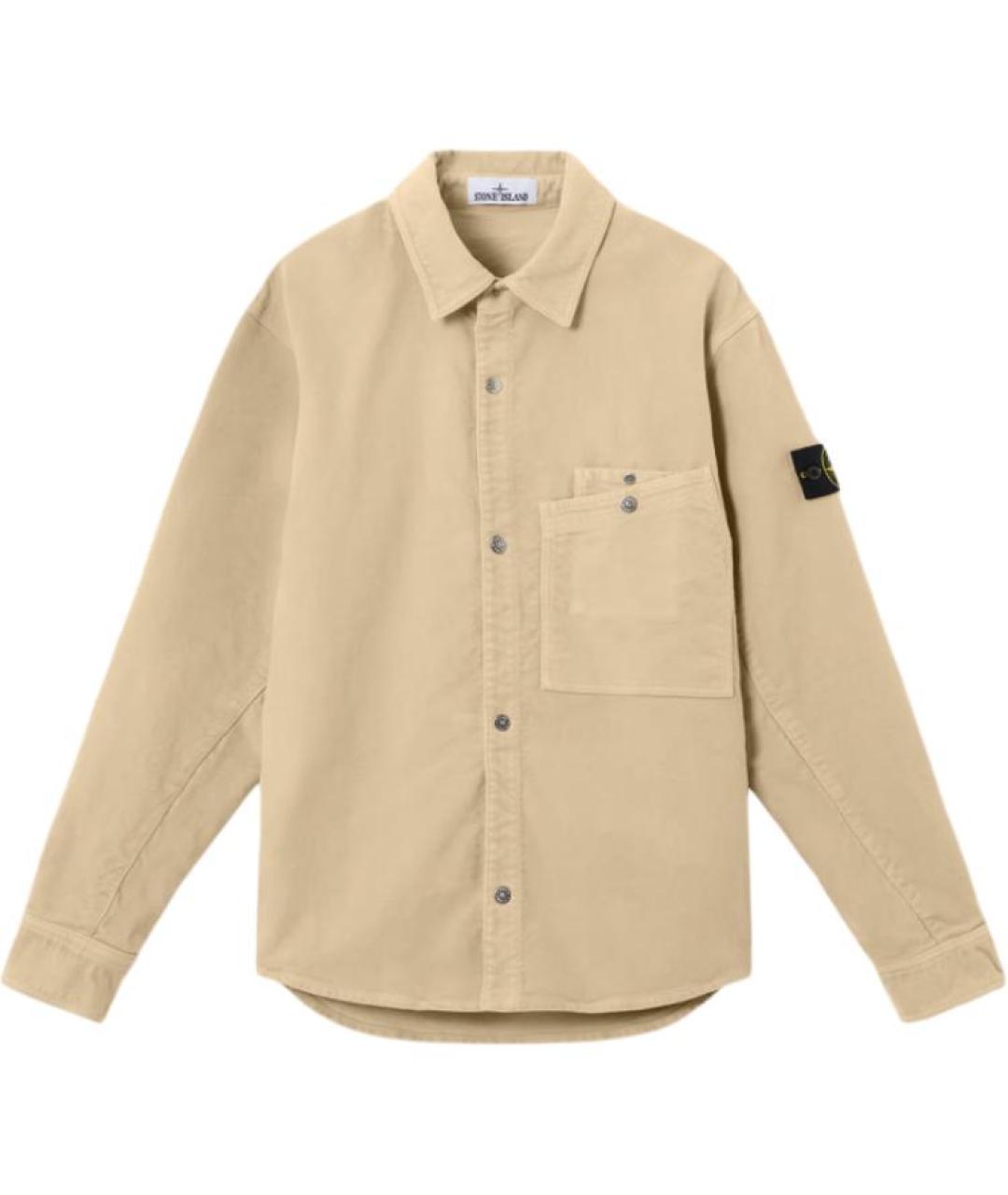STONE ISLAND Бежевая классическая рубашка, фото 1