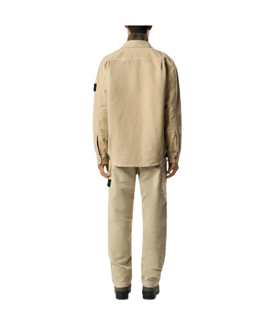 STONE ISLAND Бежевая классическая рубашка, фото 4