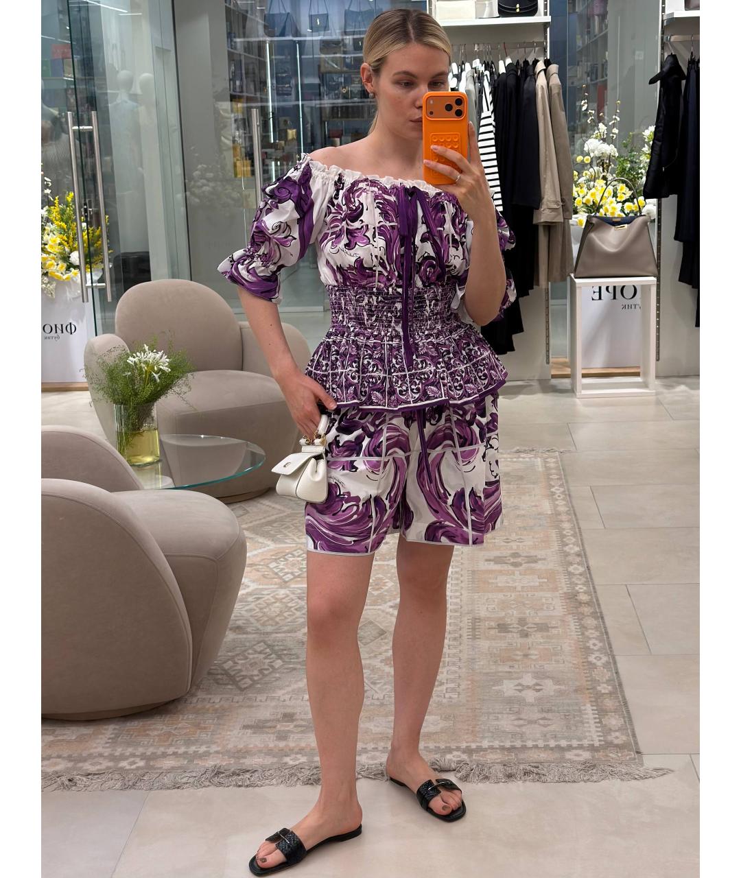 DOLCE&GABBANA Мульти хлопковые шорты, фото 3